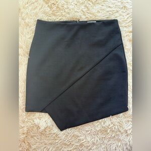 TOBI Black Asymmetrical Envelope Mini Skirt Stretch Lined Size Small